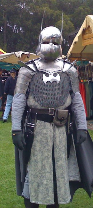 Sir Bat of Man, a knight at the SF Renaissance Faire