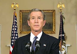 Bush giving speech