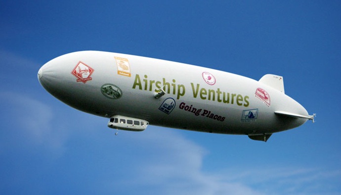Airship Ventures new Zepplin, NT04 arrives in the Bay Area October 25, 2008