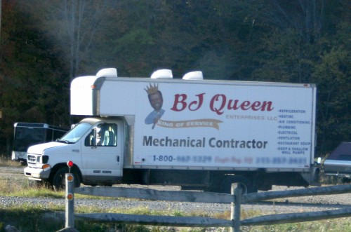 BJ Queen, Mechanical Contractor. All Time Bad Business Name.