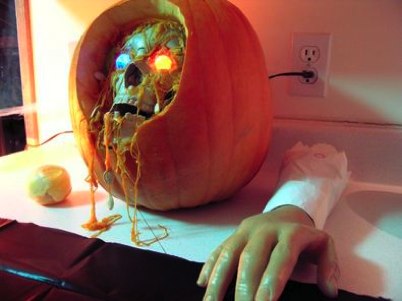 Halloween pumpkin skull