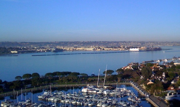 San Diego Harbor view from local hotel