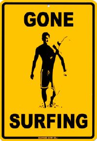 Gone surfing again