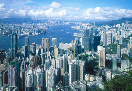 Hong Kong skyline at night