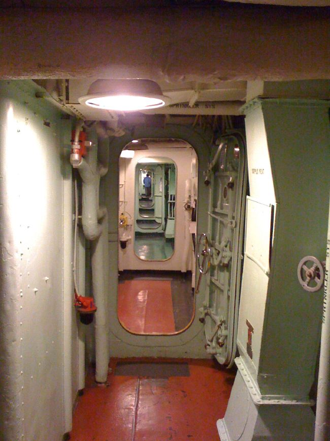 USS Hornet - port side passage way