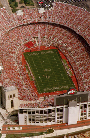 Ohio Stadium, the Horseshoe, on game day