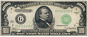 $1,000 bill - different businesses yield different profits. Not every dollar is the same.