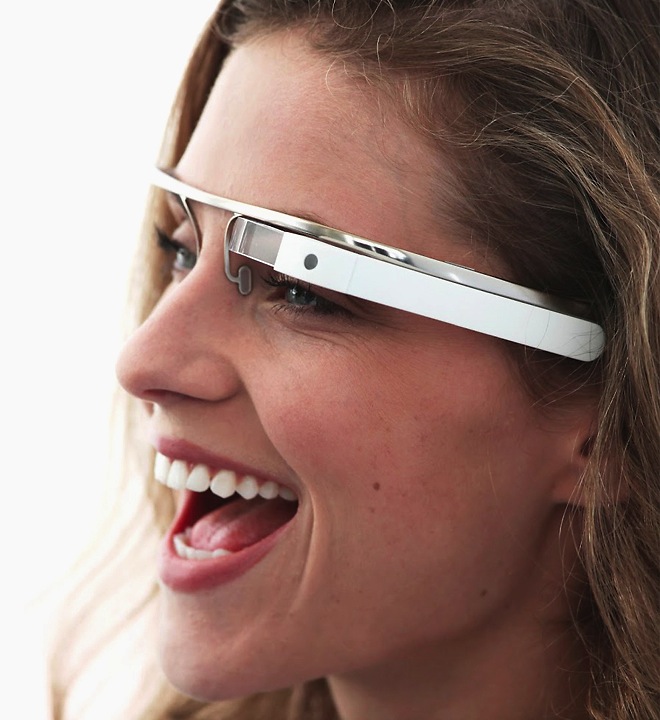 Google Glass wearable computer with augmented reality capabilities