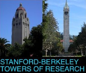 Towers on the Stanford and Berkeley campuses