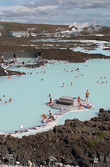 Iceland's Blue Lagoon made from Geothermal power plant waste