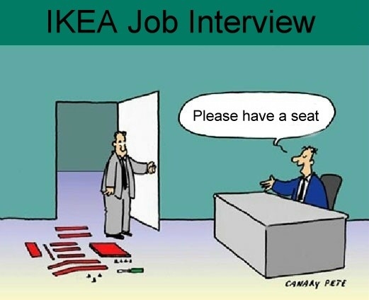 Cartoon of job interview