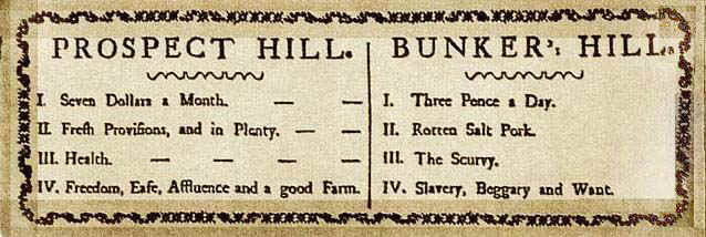 Leaflet circulated during the Revolutionary War