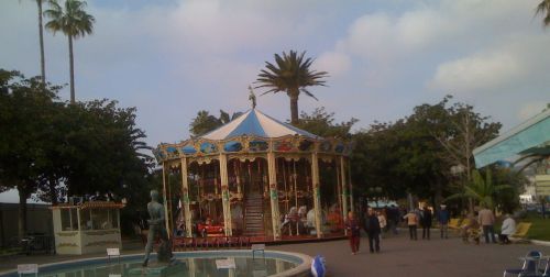 Double-decker merry-go-round in Cannes