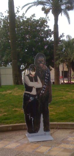 You too can be Han Solo, step up and snap a photo on the Cannes waterfront by the Palais