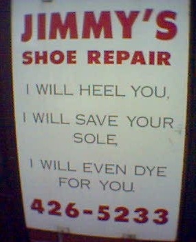 Shoe Service Sign