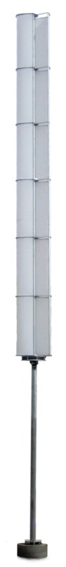 Windspire Vertical Axis Wind Turbine packaged in appliance form by Mariah Power