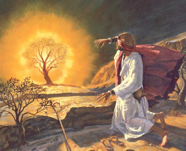 A stoned Moses believes a burning bush is talking to him, and it's not just anyone, it's god talking to him