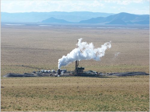 Flow test of Nevada Geothermal production well at Blue Mountain