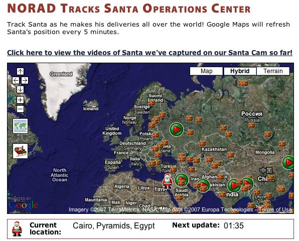 Norad - Santa Tracker screenshot
