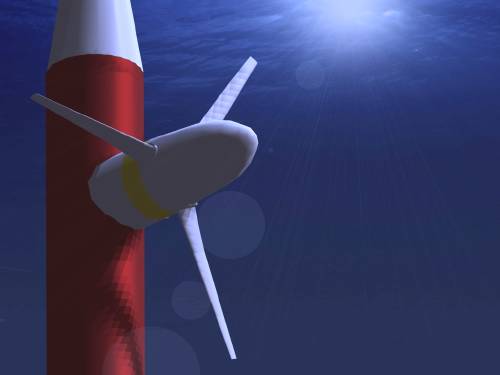 Ocean vertical axis turbine