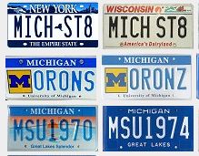 Michigan Morons License Plate