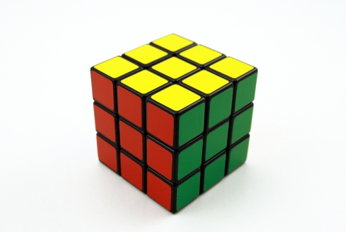 Photo of a Rubik cube game